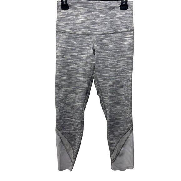 Lululemon Wunder Under Scalloped Hem High-Rise Crop 23" Full-On Luon Size 8 - Picture 1 of 8